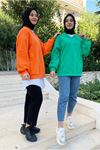 24K403600 - BENETTON - SOUL V YAKA ŞARDONLU SWEAT