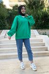 24K403600 - BENETTON - SOUL V YAKA ŞARDONLU SWEAT