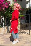 24K36450 - KIRMIZI - SOUL PUANE UZUN SWEAT