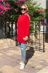 24K36440 - KIRMIZI - SOUL PUANE BASİC KISA SWEAT