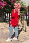 24K36440 - KIRMIZI - SOUL PUANE BASİC KISA SWEAT