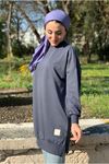 24K36440 - LACİVERT - SOUL PUANE BASİC KISA SWEAT