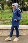 24K3270 - LACİVERT - GARNİLİ İKİ İPLİK TAKIM