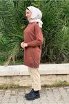 24K36440 - KAHVE - SOUL PUANE BASİC KISA SWEAT 