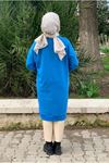 24K36450 - MAVİ - SOUL PUANE UZUN SWEAT 