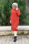 24K36450 - KİREMİT  - SOUL PUANE UZUN SWEAT