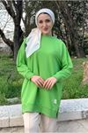 24K36440 - ÇİMEN YEŞİLİ - SOUL PUANE BASİC KISA SWEAT