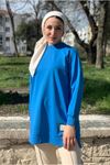 24K36440 - MAVİ - SOUL PUANE BASİC KISA SWEAT 
