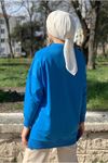 24K36440 - MAVİ - SOUL PUANE BASİC KISA SWEAT 