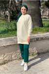 24K36440 - BEJ - SOUL PUANE BASİC KISA SWEAT