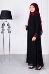 24Y68001 - BORDO - BÜYÜK BEDEN TESETTÜR ABAYA