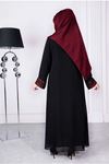 24Y68001 - BORDO - BÜYÜK BEDEN TESETTÜR ABAYA