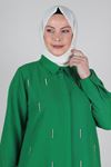 24Y2327 - BENETTON - Büyük Beden Tesettür Taş İşlemeli Tunik 