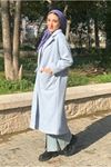 25K5216 - MAVİ - TAM BOY KAŞE KABAN