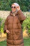 25K6051 - KAHVE - OVERSIZE ŞİŞME MONT