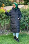 25K6051 - SİYAH - OVERSIZE ŞİŞME MONT