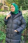 25K6051 - SİYAH - OVERSIZE ŞİŞME MONT