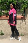 25K3058 - PEMBE - CEKETİ RENKLİ İKİLİ TAKIM