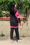 25K3058 - PEMBE - CEKETİ RENKLİ İKİLİ TAKIM