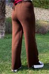 25K2160 - ACI KAHVE - TRİKO PANTOLON