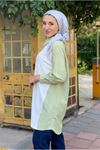 25Y4407 - MİNT - ÖNÜ ÖRME KUMAŞ POPLİN TUNİK