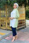 25Y4407 - MİNT - ÖNÜ ÖRME KUMAŞ POPLİN TUNİK