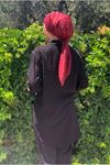 25Y4402 - SİYAH - DİJİTAL DESENLİ SATEN DETAY GÖMLEK
