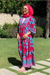 25Y3541 - FUŞYA  - BEGONVİL VİSKON ELBİSE