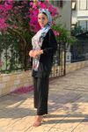 25Y3256 - SİYAH - ÖZGÜN DESENLİ SANDY TAKIM