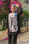 25Y3256 - SİYAH - ÖZGÜN DESENLİ SANDY TAKIM