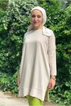 25Y4328 - BEJ - DÜŞÜKKOL TUNİK