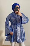 25Y3239 - SAKS - PARLAK BASKILI ŞIK TAKIM