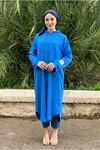 25Y5263 - MAVİ - KOLU APOLETLİ JAKARLI KAP