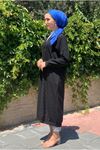 25Y5128 - SİYAH - JAKARLI UZUN KAP 