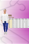 59501 Büyük Beden Penye Tayt - İndigo