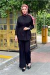 25Y7560 - SİYAH - KEMERİ DÜĞMELİ TAKIM