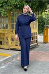 25Y7560 - LACİVERT - KEMERİ DÜĞMELİ TAKIM 