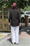 25Y7075 - SİYAH - YILDIZ İŞLEMELİ GÖMLEK
