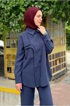 25Y7535 - LACİVERT - GÖMLEKLİ İKİLİ TAKIM