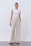 25Y7350 - BEJ - ÇİLEK BOL PAÇA PANTOLON