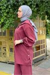 25Y7526 - BORDO - KAPÜŞONLU ÇITÇIT DETAY TAKIM