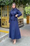 25Y7518 - LACİVERT - ÇİLEK KEMERLİ ETEK TAKIM