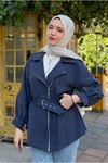 25Y7206 - LACİVERT - FERMUARLI CEKET