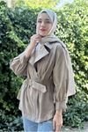 25Y7206 - VİZON - FERMUARLI CEKET
