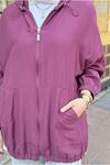 25Y7295 - BORDO - KANGURU CEPLİ BOMBER CEKET