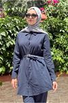 25Y7554 - LACİVERT - KEMERLİ TAKIM