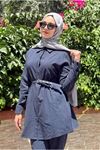 25Y7554 - LACİVERT - KEMERLİ TAKIM