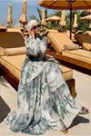 25Y1286 - AÇIK YEŞİL - MERWİSH  YAZ ELBİSE