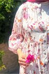 25Y7485 - PEMBE - DESENLİ ELBİSE