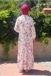 25Y7485 - PEMBE - DESENLİ ELBİSE